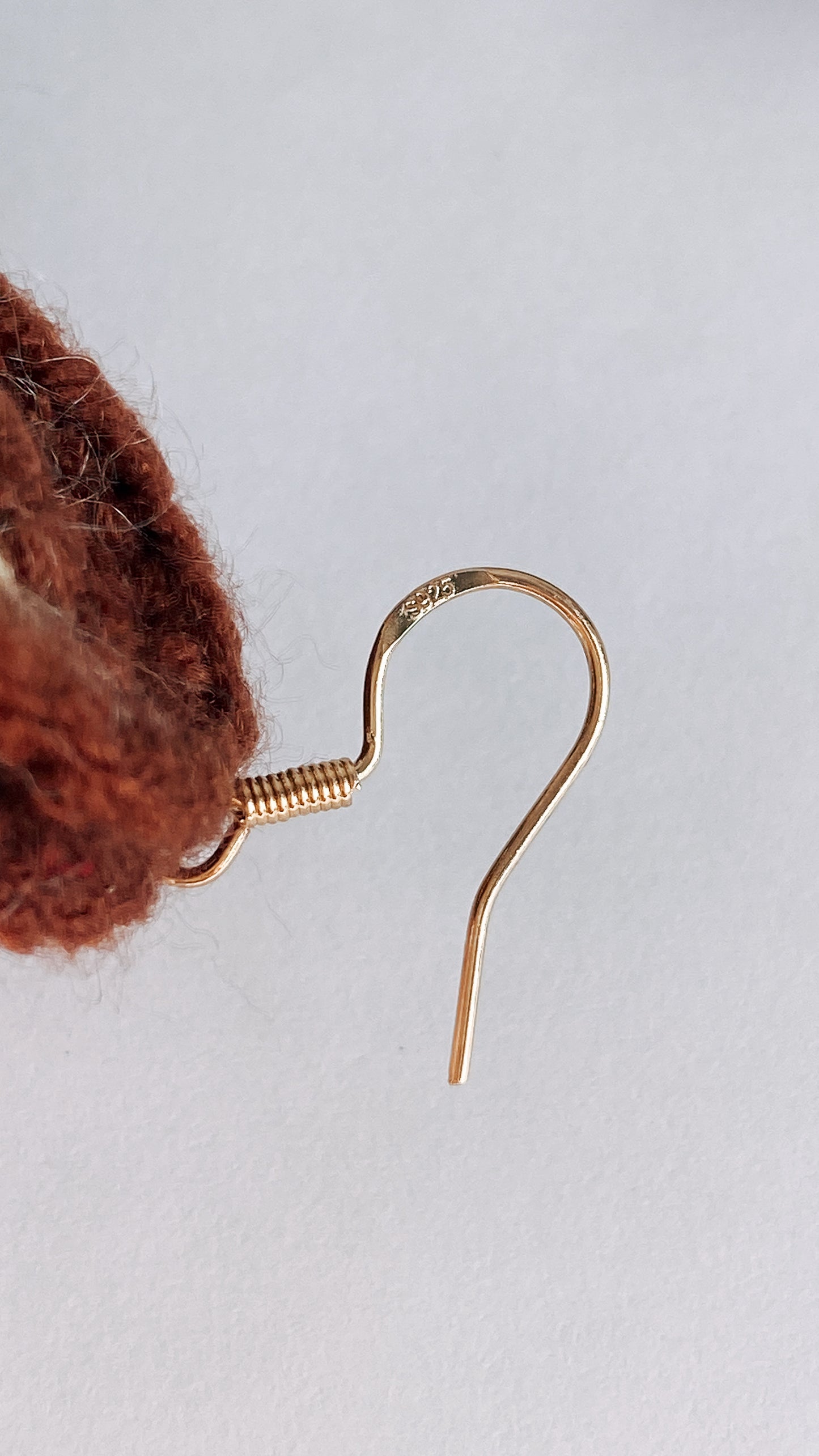 Gingerbread Joy Earrings | Hand-Crocheted Festive Charm | 925 Sterling Silver Plated with 18K Gold | Sweet Holiday Gift